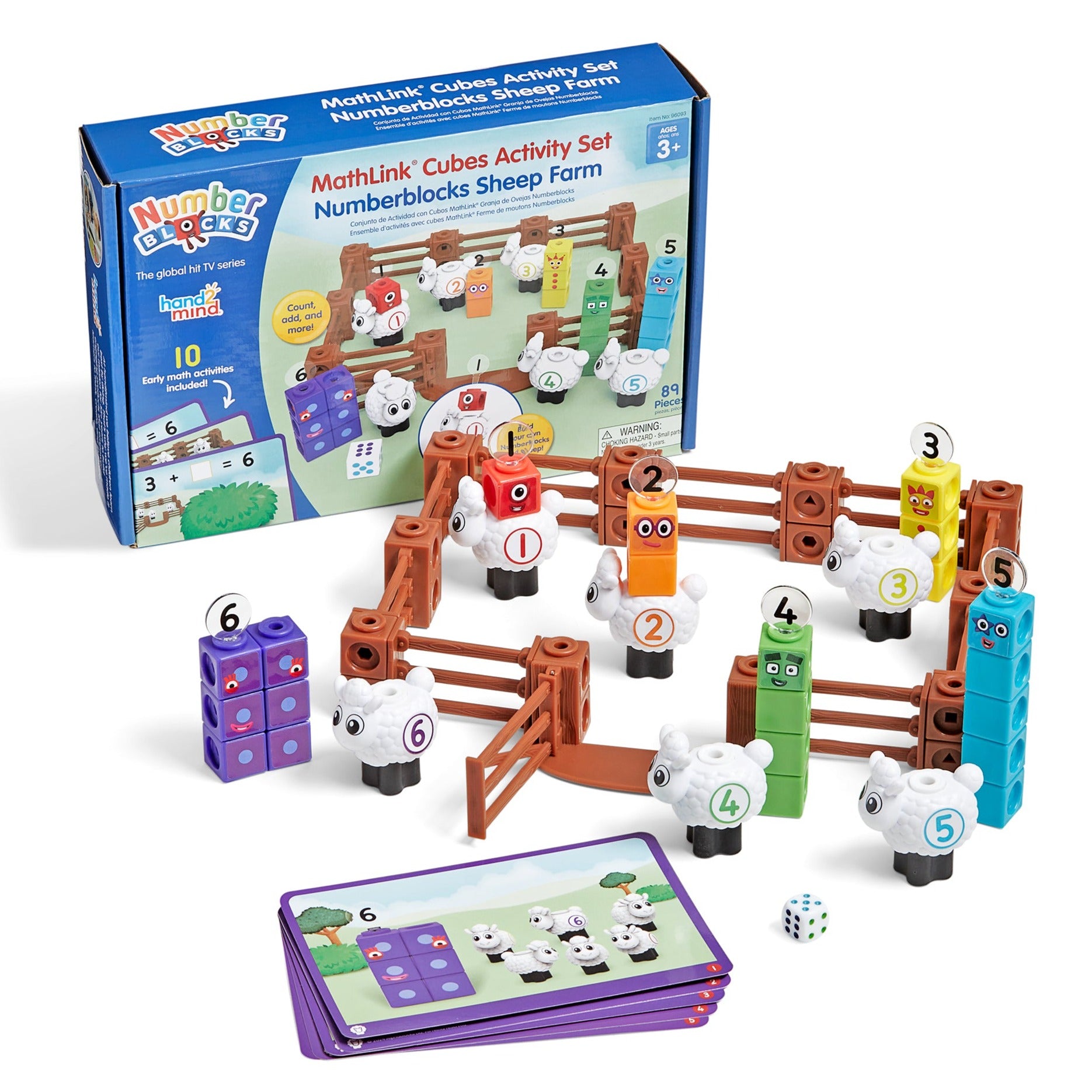 Hand2Mind | MathLink® Cubes Activity Set Numberblocks® Sheep Farm