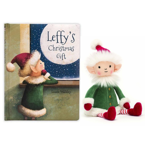 Jellycat | Leffy's Christmas Gift Book & Leffy Elf Plush Set