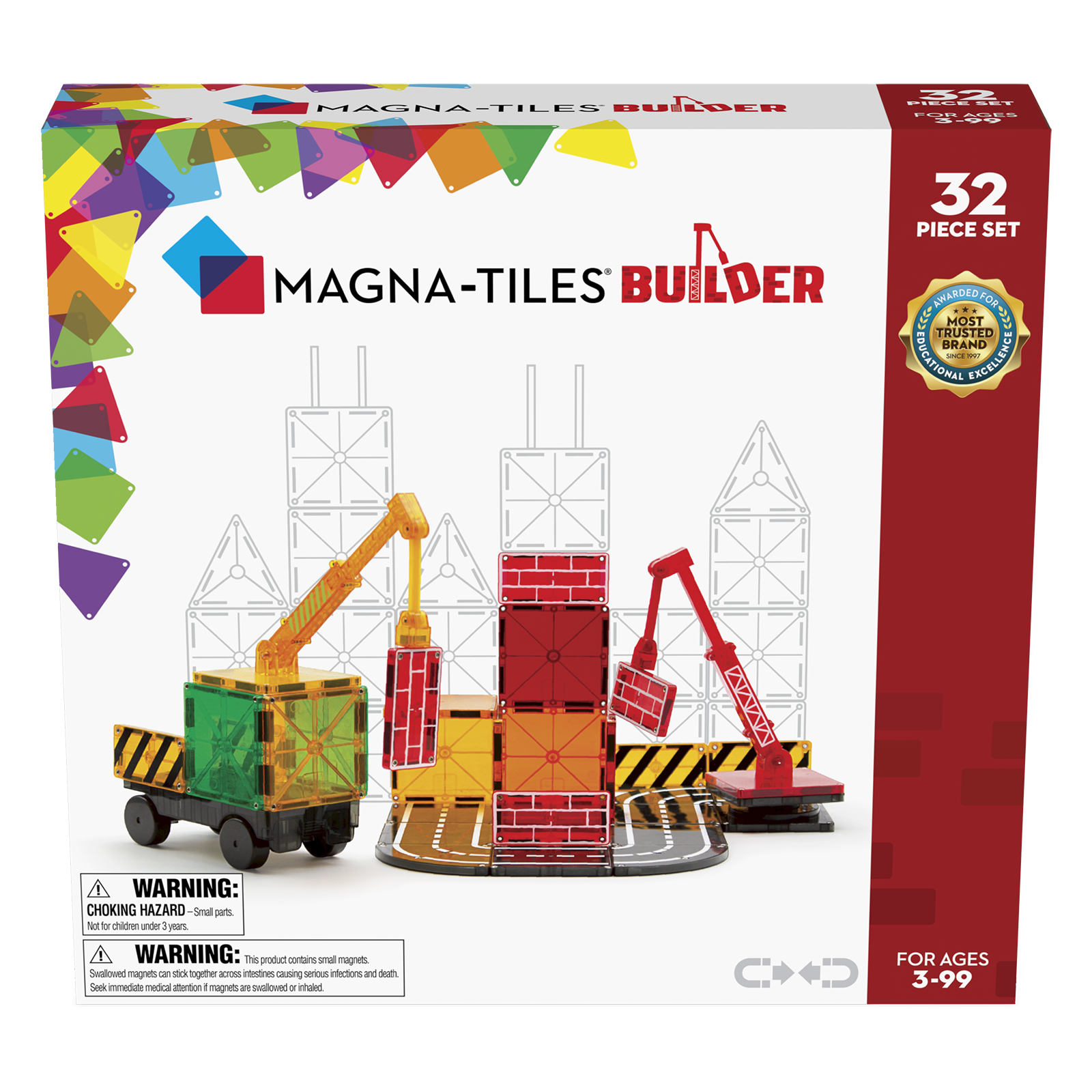 MAGNA-TILES® | Builder - 32 Piece Magnetic Construction Set