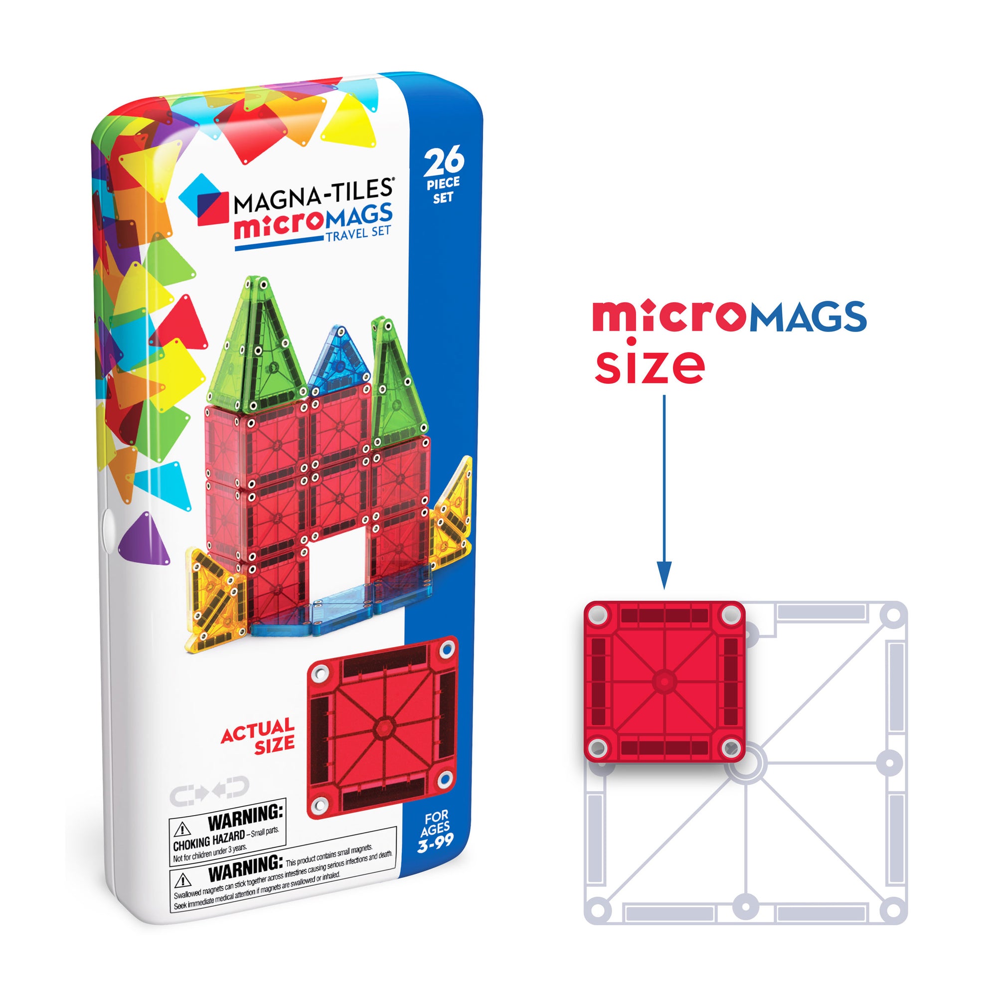 MAGNA-TILES® | microMAGS Travel Set - 26 Piece Set