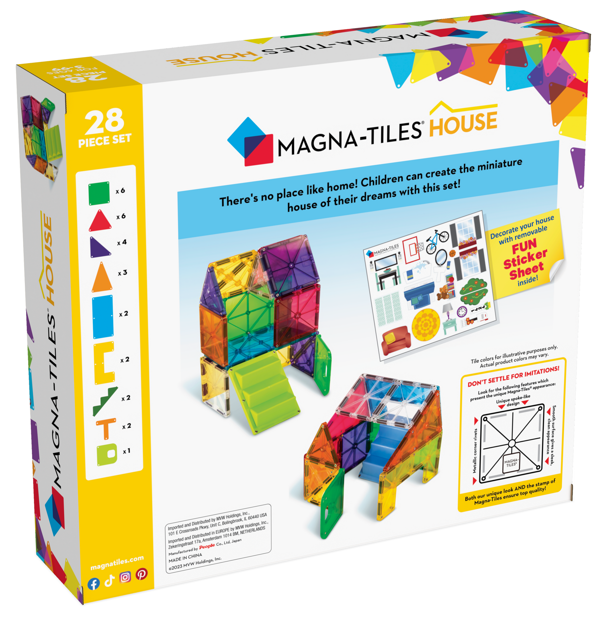 MAGNA-TILES® | House - 28 Piece Magnetic Construction Set