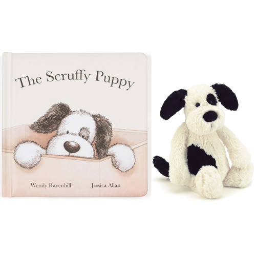 Jellycat | Scruffy Puppy Book & Small Puppy Plush Set