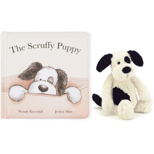 Jellycat | Scruffy Puppy Book & Small Puppy Plush Set