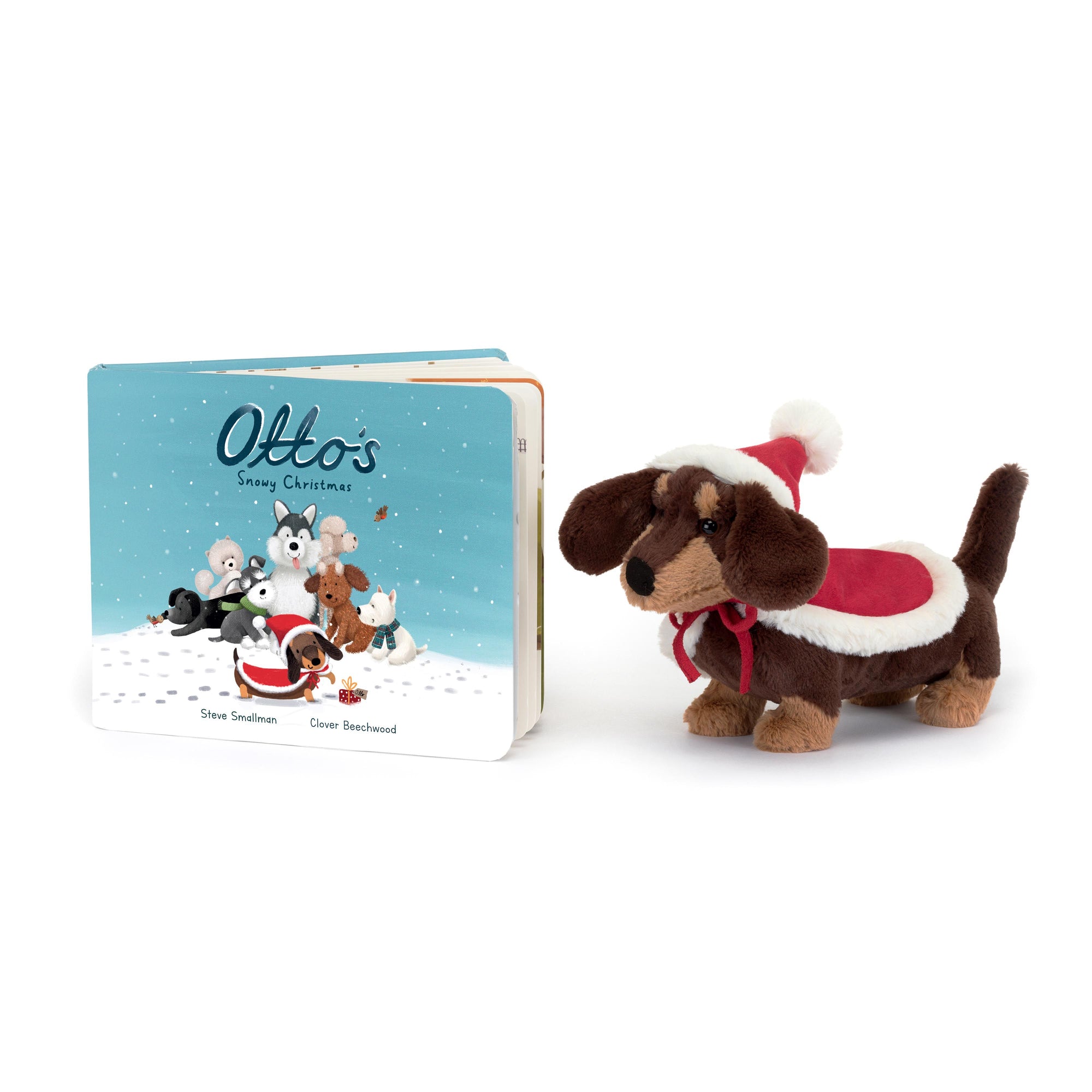 Jellycat | Otto's Snowy Christmas Book & Winter Warmer Otto Plush Set